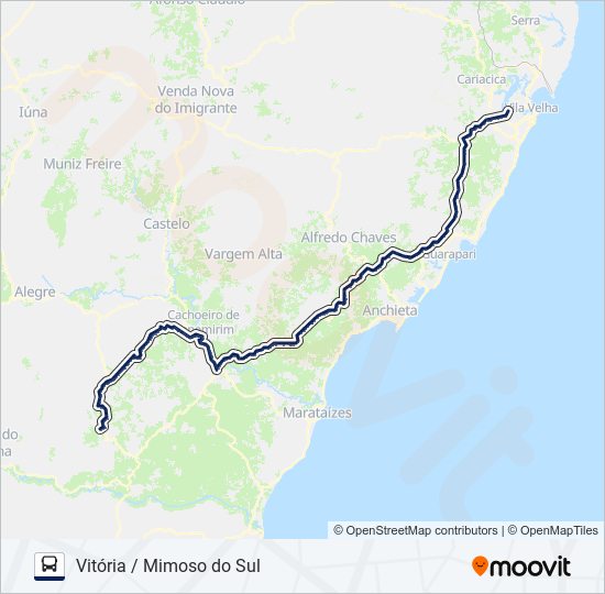 Mapa de 204/0/1000 de autobús