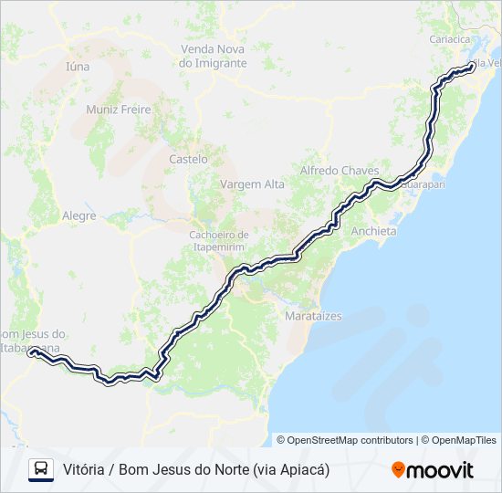 Mapa de 215/0/1400 de autobús