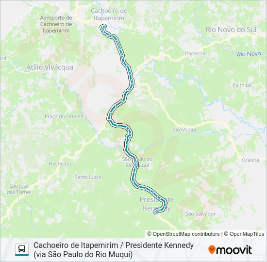290/0/1000 Bus Line Map