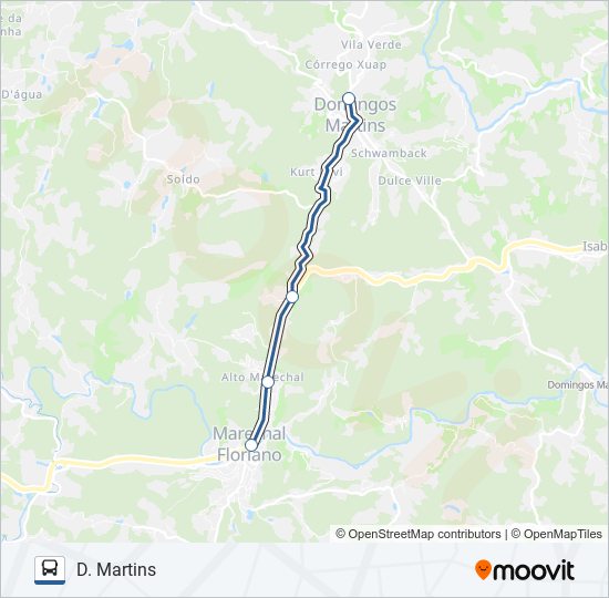 332/0/1000 bus Line Map