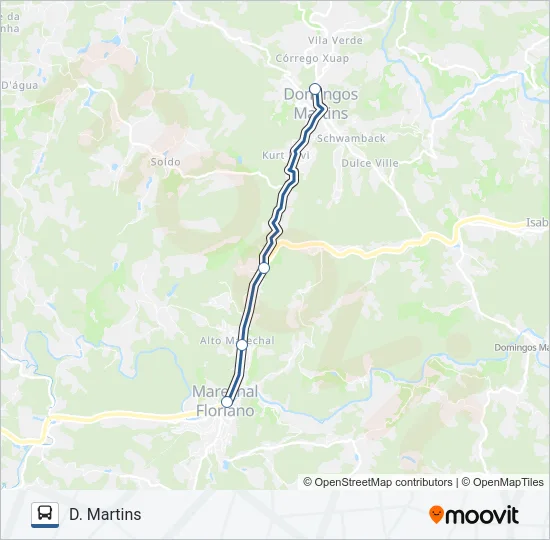332/0/1000 Bus Line Map