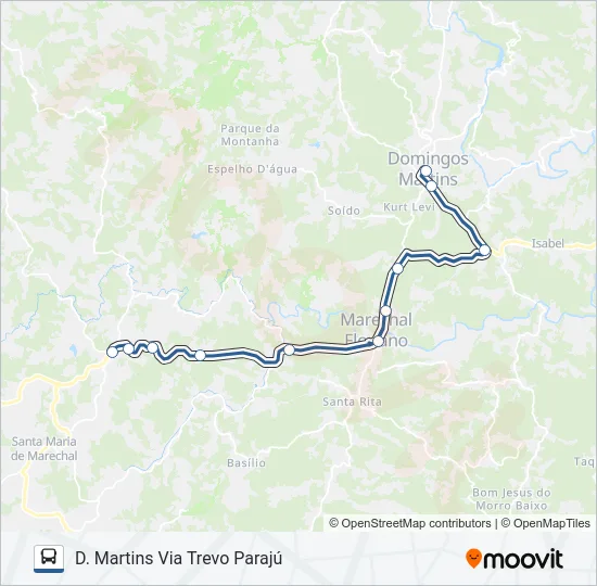 332/0/1000 Bus Line Map
