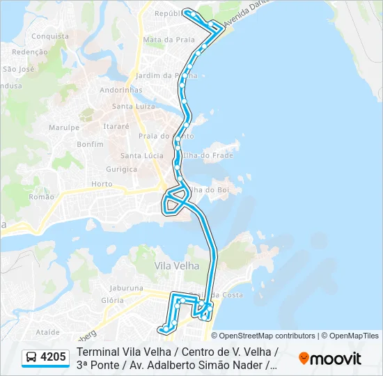 4205 Bus Line Map