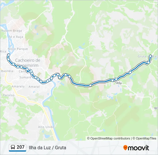 207 Bus Line Map
