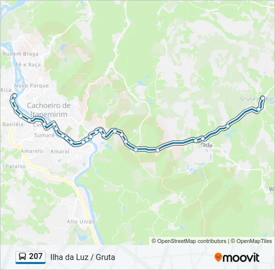 207 Bus Line Map