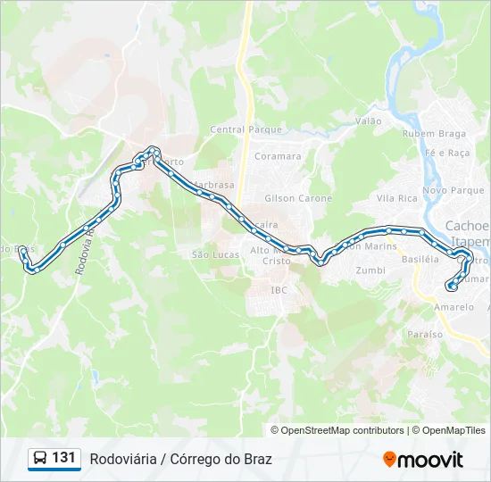 131 Bus Line Map