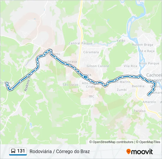 131 Bus Line Map