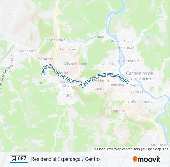 087 Bus Line Map