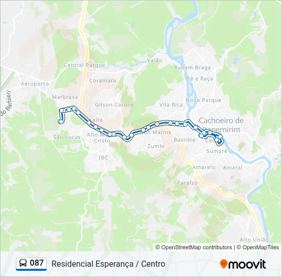 087 Bus Line Map