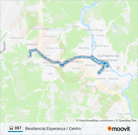 087 Bus Line Map