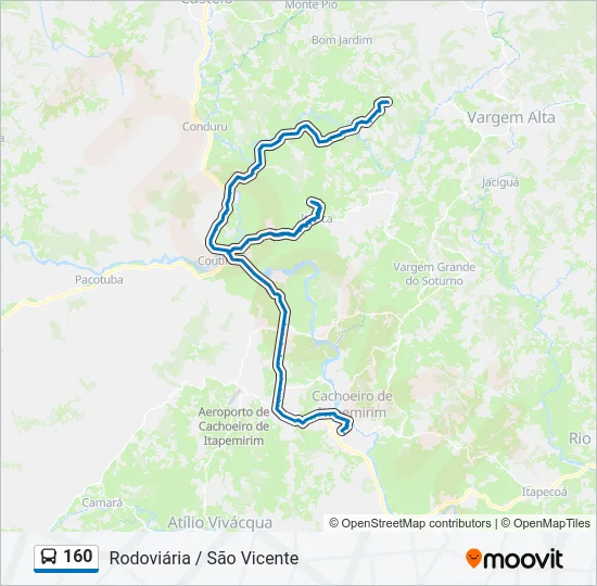 160 Bus Line Map