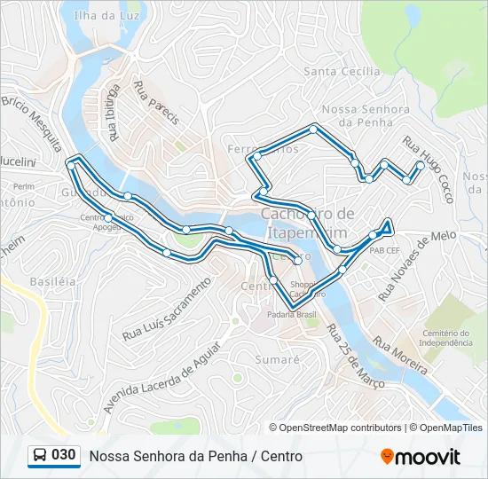 030 Bus Line Map
