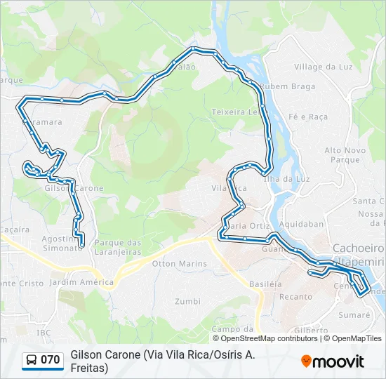070 Bus Line Map