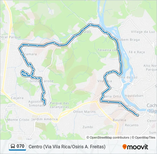 070 Bus Line Map