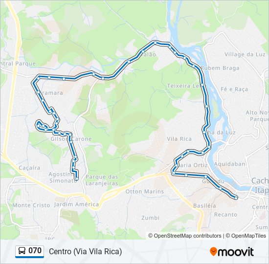 Mapa de 070 de autobús