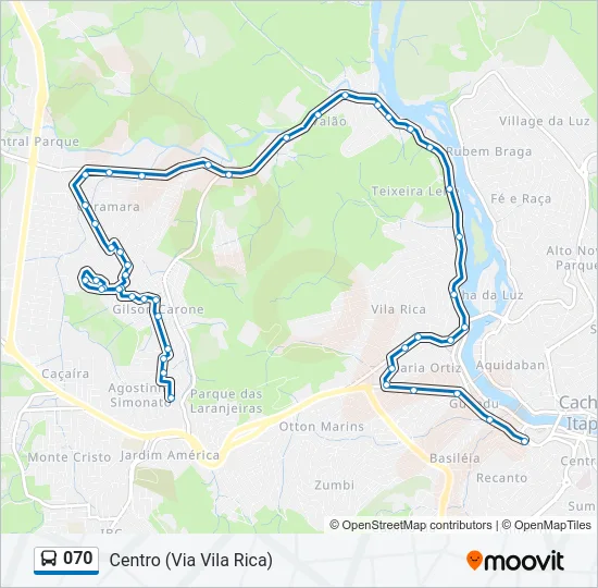 070 Bus Line Map