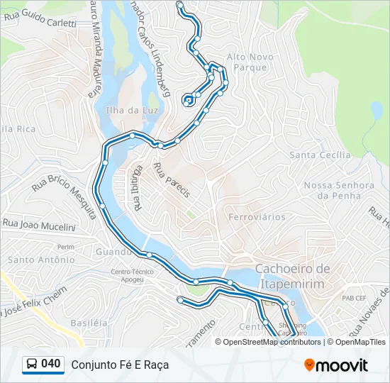 040 Bus Line Map