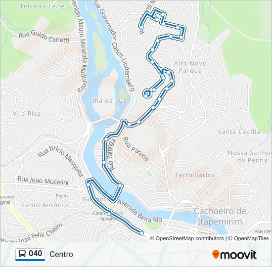 040 Bus Line Map