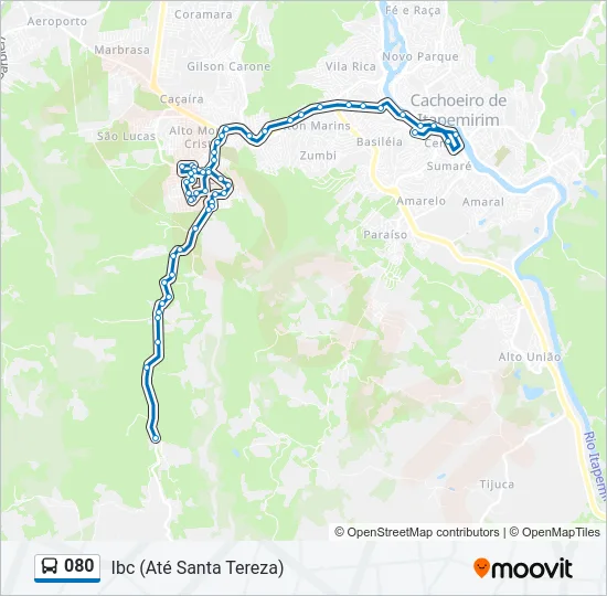 080 Bus Line Map