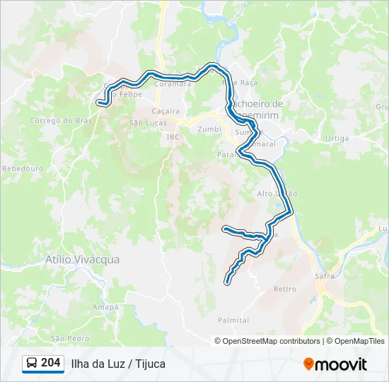 204 Bus Line Map