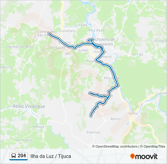 204 Bus Line Map