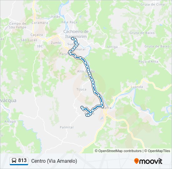 Mapa de 813 de autobús