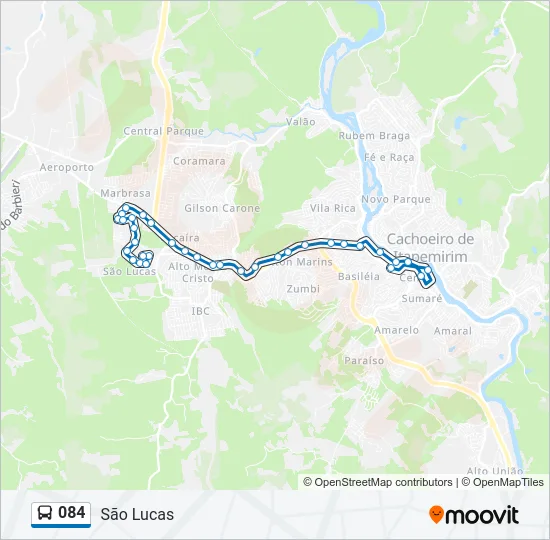 084 Bus Line Map