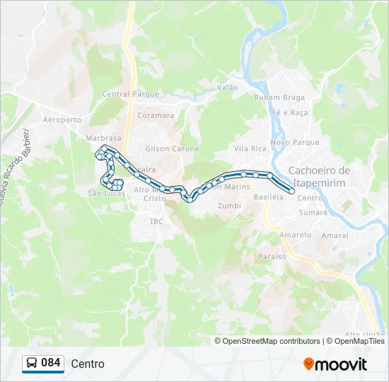084 Bus Line Map
