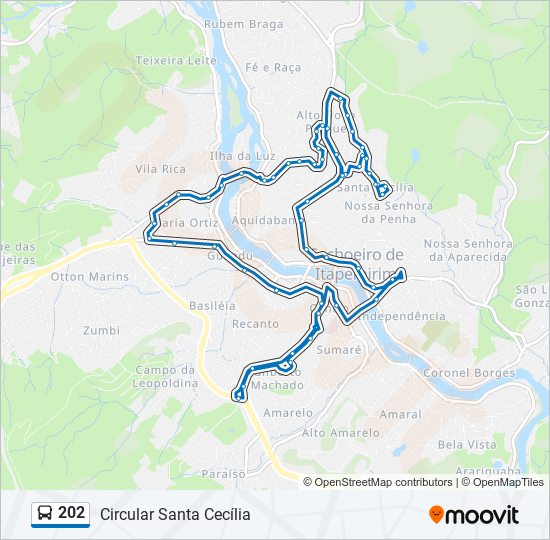 202 bus Line Map