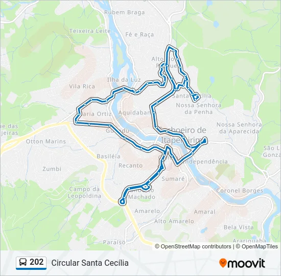 202 Bus Line Map