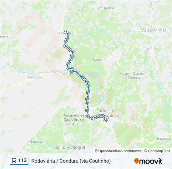 113 Bus Line Map