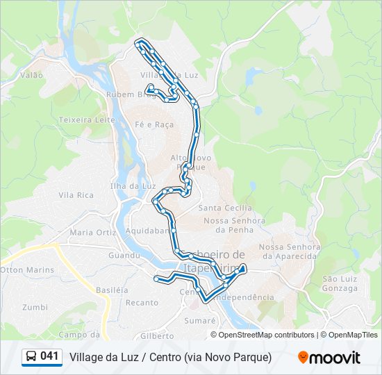 041 bus Line Map