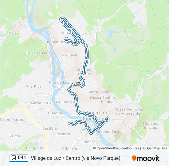 041 Bus Line Map