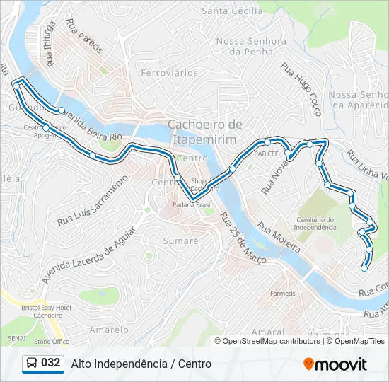 032 Bus Line Map