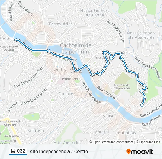 032 Bus Line Map
