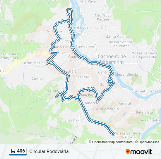 406 Bus Line Map
