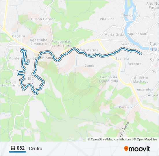 082 bus Line Map