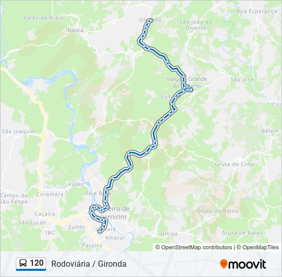 120 bus Line Map