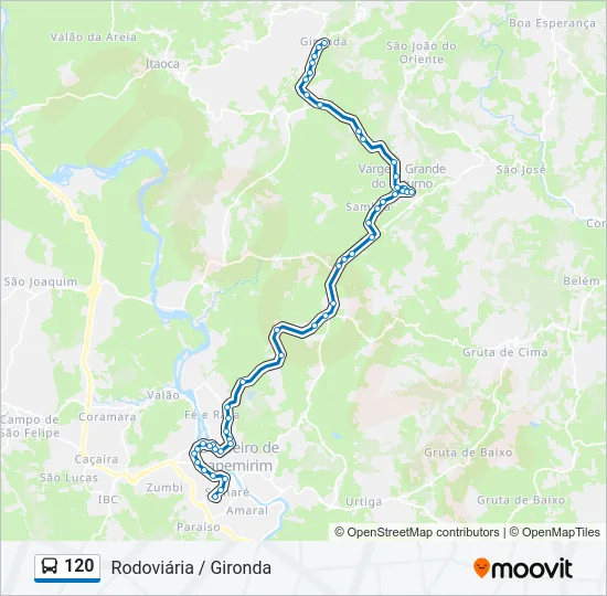 120 Bus Line Map
