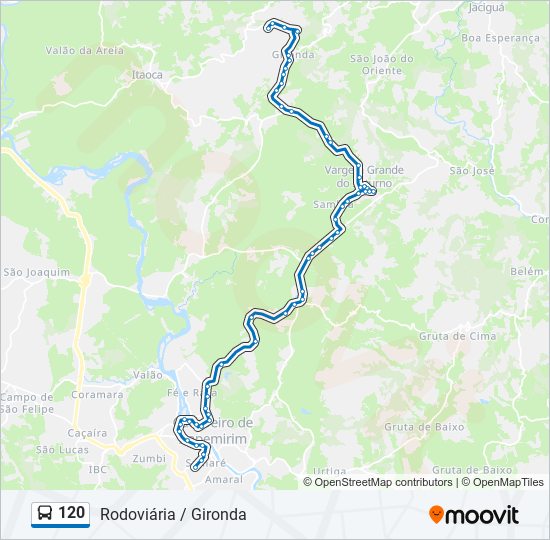 120 bus Line Map