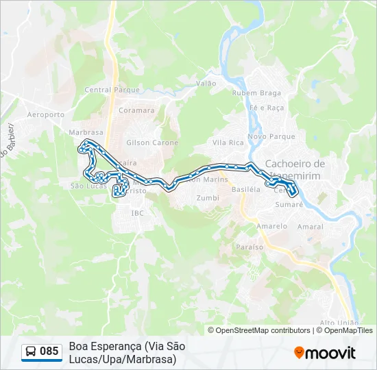 085 Bus Line Map