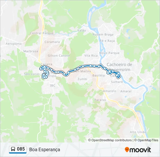 085 Bus Line Map