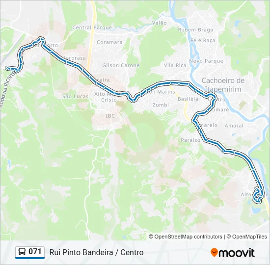 071 Bus Line Map
