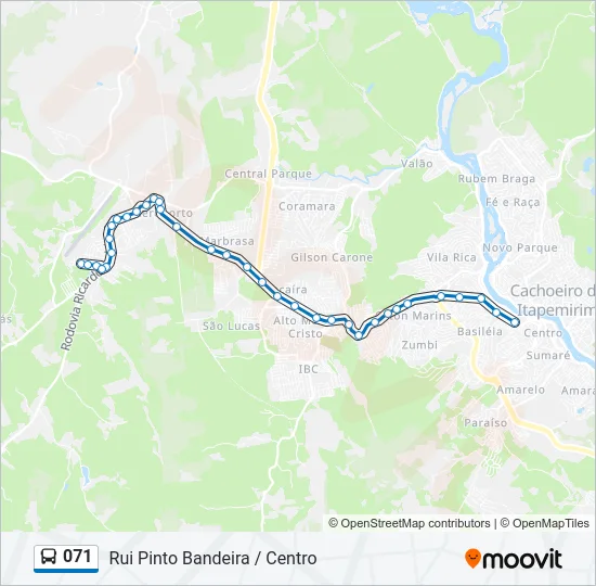 071 Bus Line Map