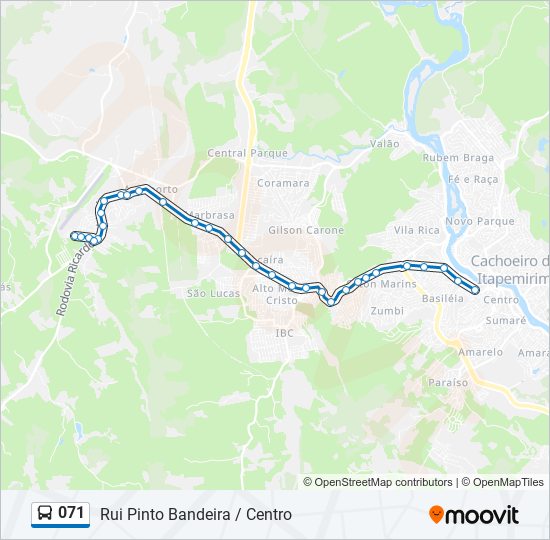 071 bus Line Map