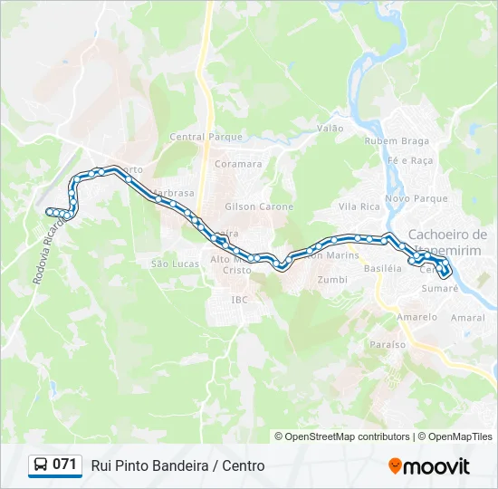 071 Bus Line Map