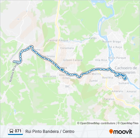 071 bus Line Map