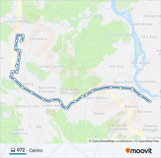 072 bus Line Map