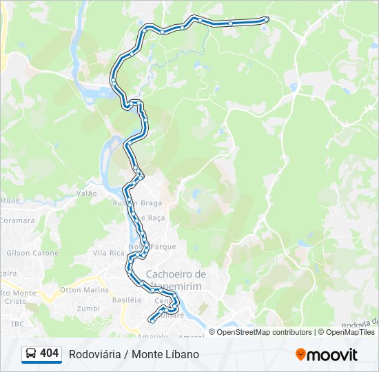 404 bus Line Map