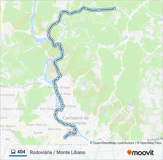 404 Bus Line Map